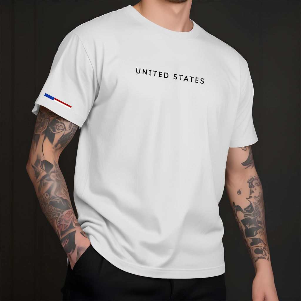 Camiseta Masculina UNITED STATES Urban Camisa Street Wear 100% Algodão ManFinity