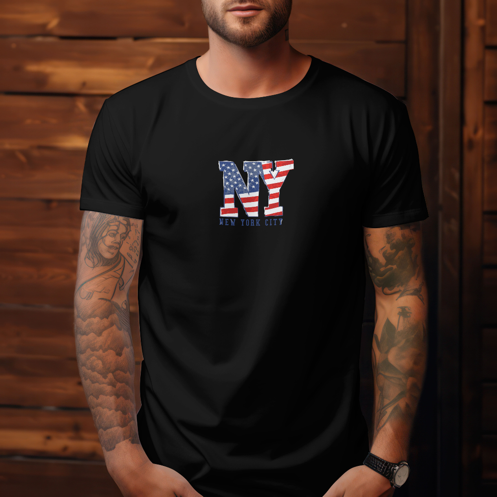 Camisa Camiseta NY States 100% algodão tamanhos P ao GG stretwear