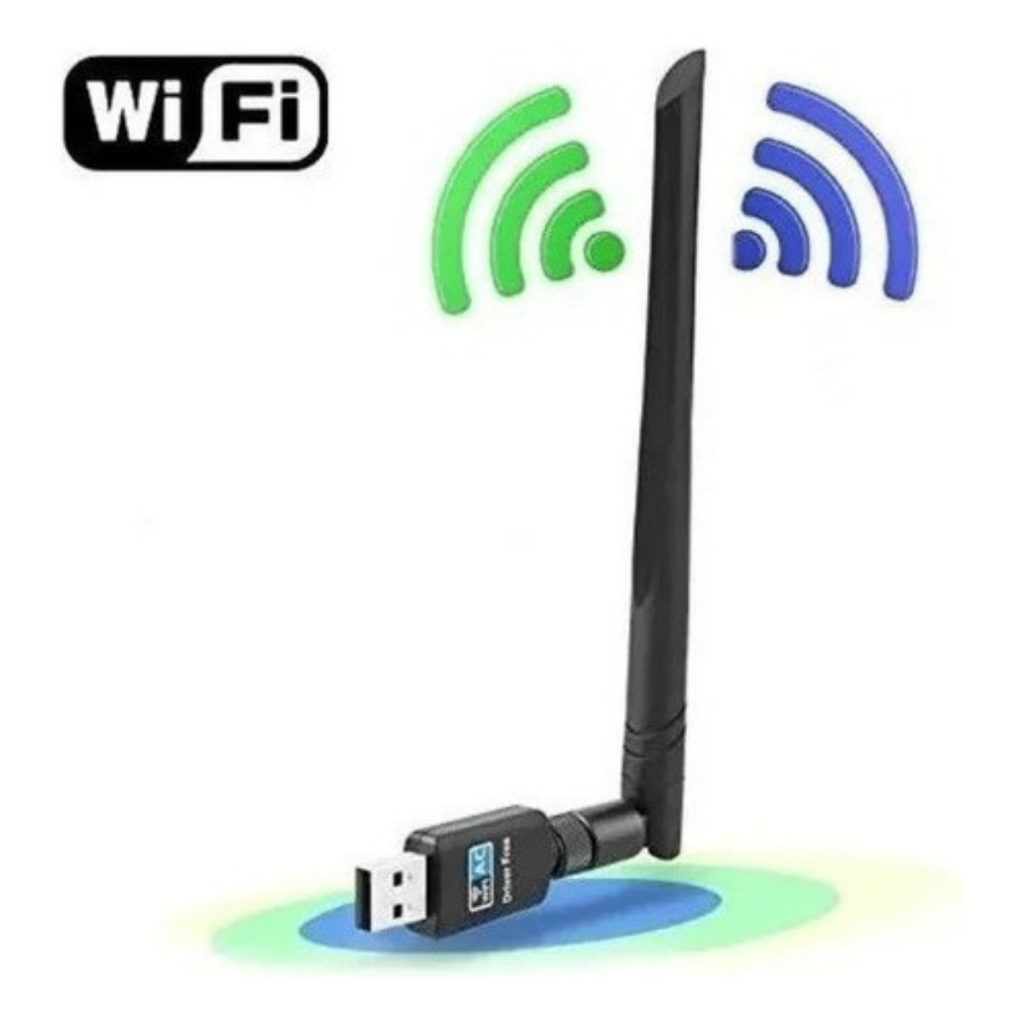 Antena Wifi Adaptador USB Receptor Wireless 1800Mbps - Antena WiFi para Rede Sem Fio Pc E Notebook