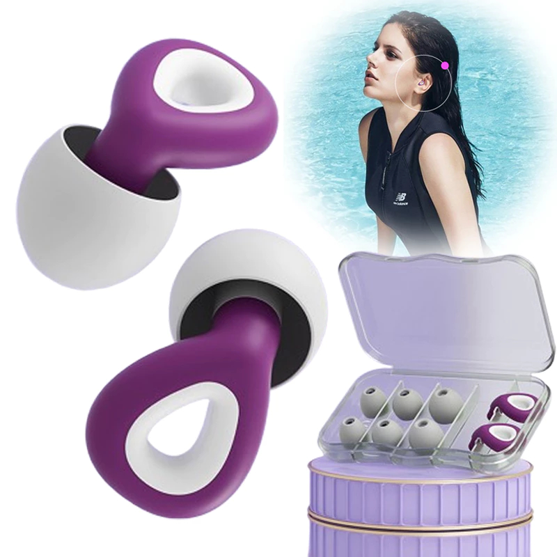 Silicone Macio À Prova De Som Tampões De Ouvido Sono Filtro De Redução De Ruído Para Orelhas Earplug