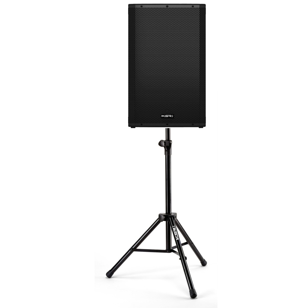 Caixa De Som Ativa 15 Poleg 1000w Ksr K1s + Tripe Compact Preto