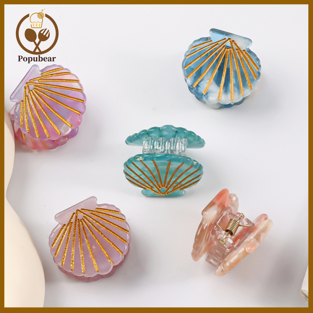 Durable Hair Grip Clip Mini Claw Shell Shape Lightweight Small Pin Strong Anti-slip Teeth Accessory for Side Bangs – P