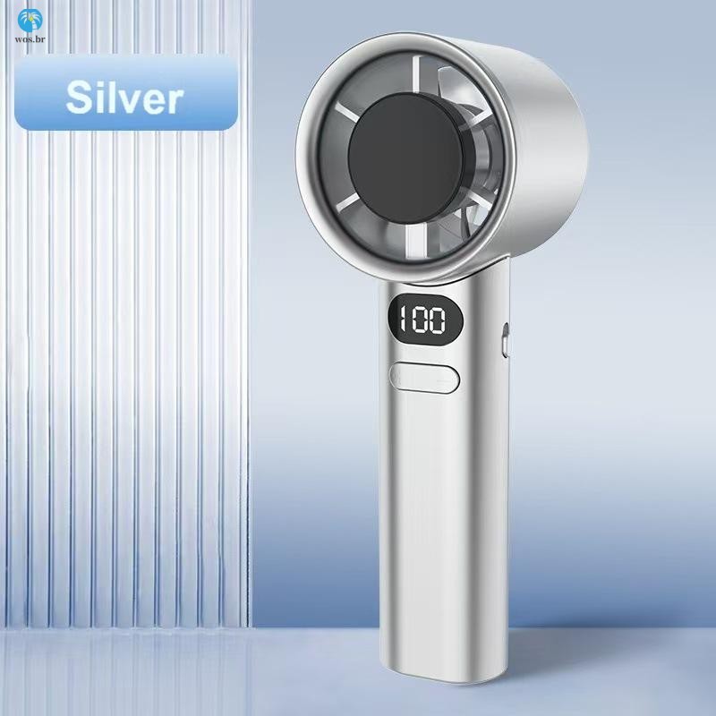 Ventilador Portátil Turbo Strong Wind-Mini USB Com Display LED E Bateria Grande