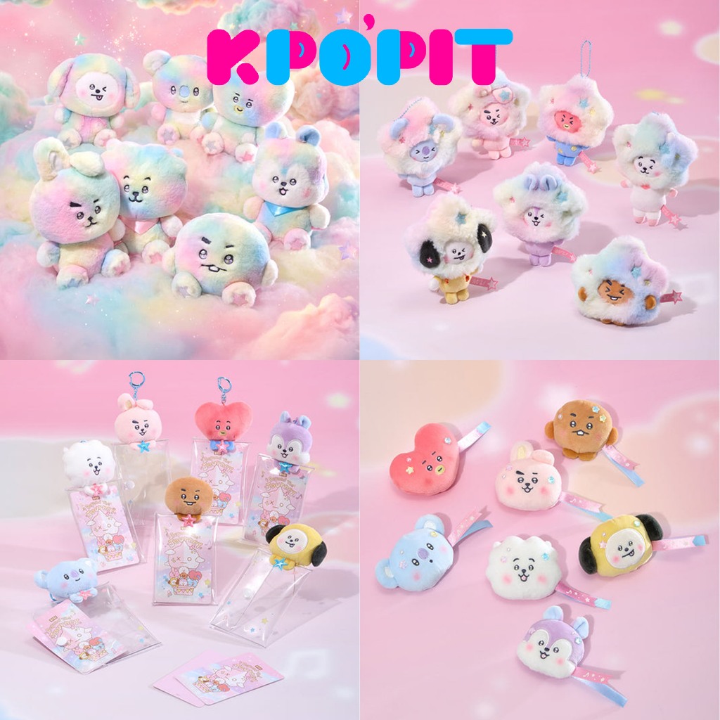 BT21(BTS) BEYOND THE JOURNEY EDITION - MEDIUM PLUSH/PLUSH KEYRING/CLEAR POUCH KEYRING/PLUSH BADGE
