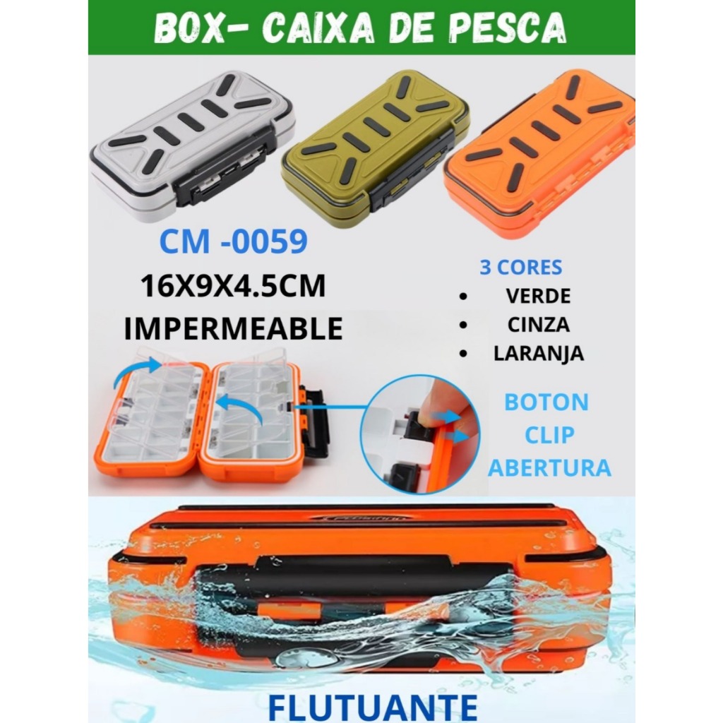Caixa De Pesca À Prova D'água Com Grade Para Acessórios Armazenamento De Alta Qualidade