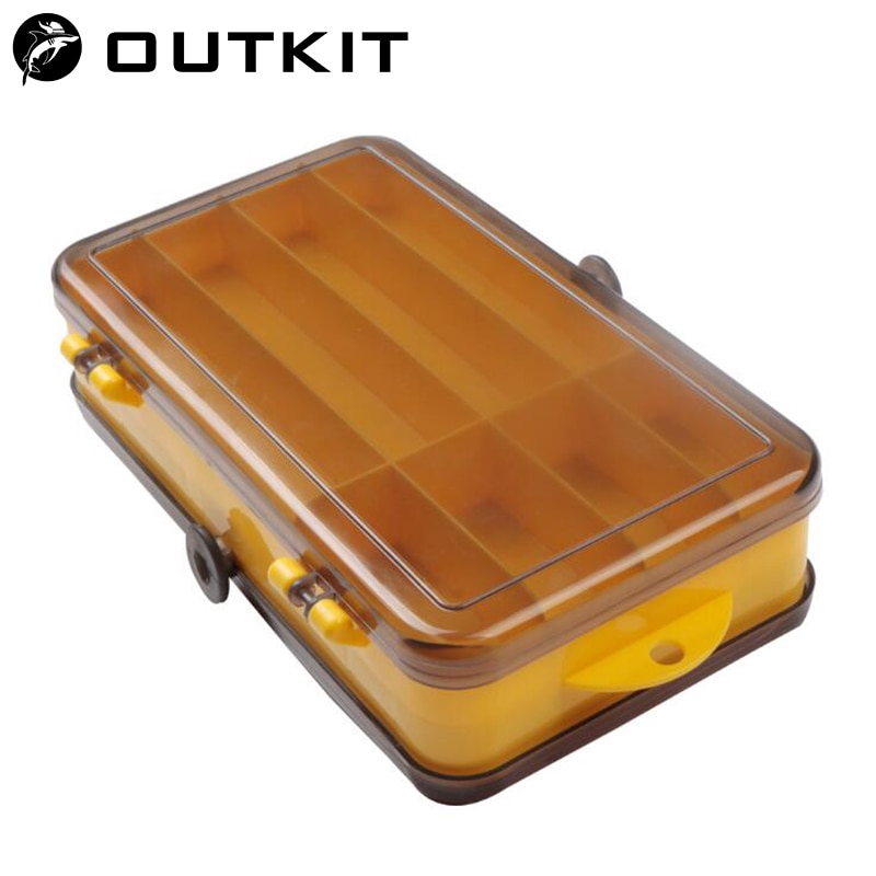 Caixa De Equipamento De Pesca Dupla Face 13 Compartimentos OUTKIT Gancho Isca Armazenamento Multifuncional