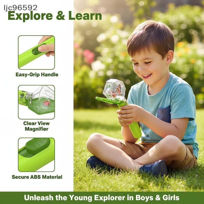 [ljc] Bug Catcher Insect Viewer Box 2X Lupa Para Crianças Brinquedo Educacional De Aprendizagem De Exploração Científica