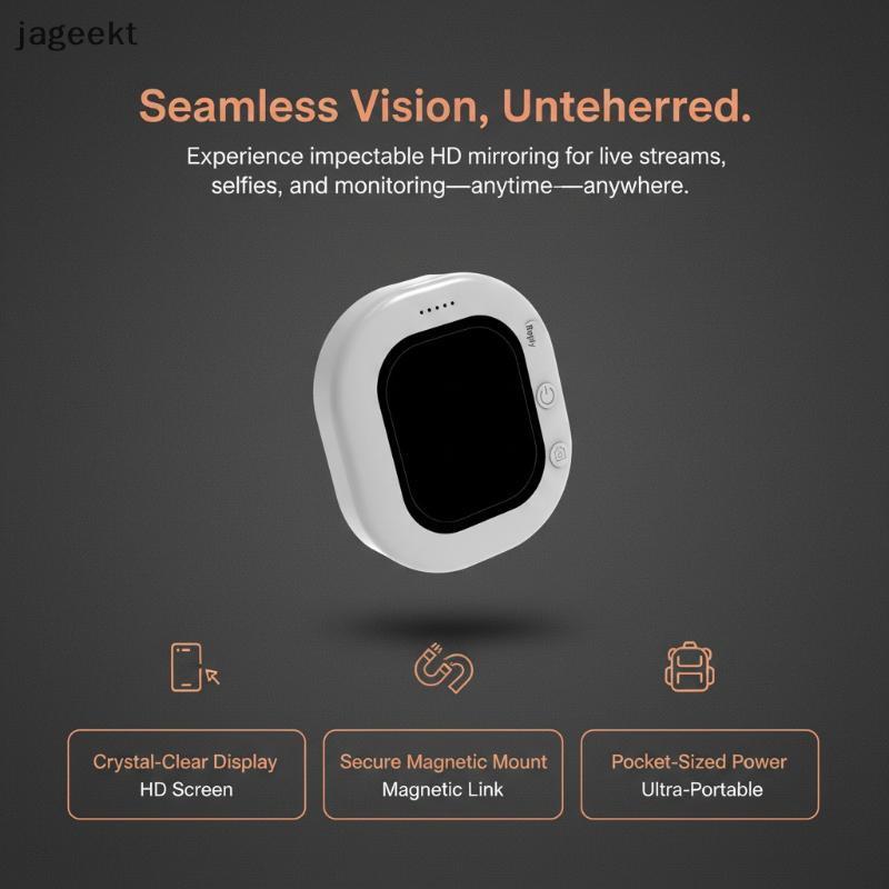 [jageekt] Câmera Traseira Do Telefone Selfie Viewer HD Display Compatível Com A Maioria Dos Telefones Para Vlog Travel B