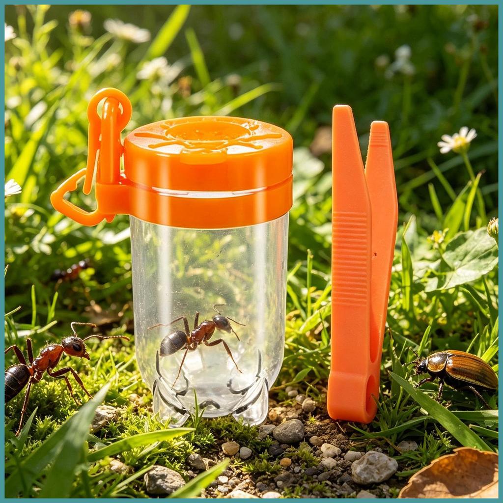 Visualizador De Mosca Com Tampa Portátil Transparente Ventilação Buraco Jar Fly Viewer Caixa Ciência Natureza Ferramenta