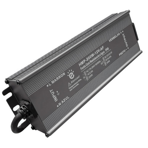 Fonte Embralumi Driver Reator 12V Blindada IP67 200W Potência Real 16A Garantia 2 Anos A Prova D'Água