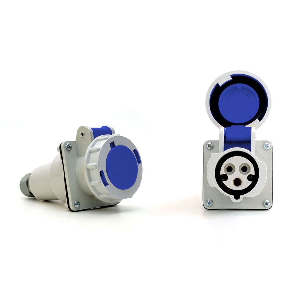 ACOPLAMENTO INDUSTRIAL 2P+T 16A 220/240V IP67 STRAHL PA3056