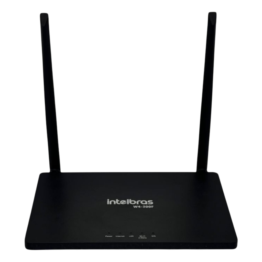 Lote de Roteadores Intelbras W4-300F Wifi Fast Wi-Force Rede 300Mbps Single Band Preto com fontes