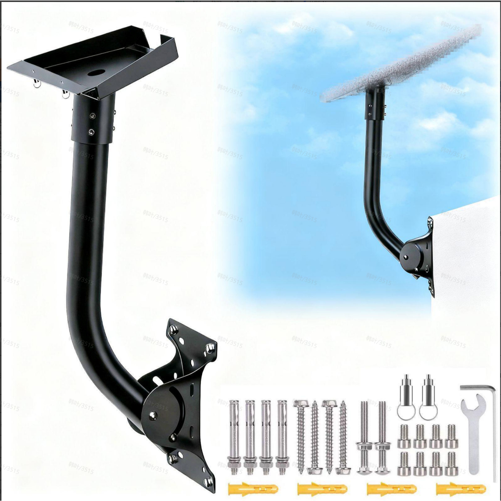 Suporte de Montagem em Parede/Telhado Starlink Gen 3 /V4| Ajuste 360° | Aço Resistente | Kit Completo