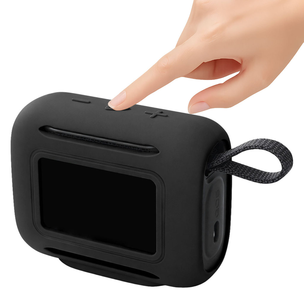 Para GO5 Wireless BT Speaker Case Com Gancho Portátil Carregando Alto-Falantes Capa 360 Ajuste Sem Costura [covdes.br]