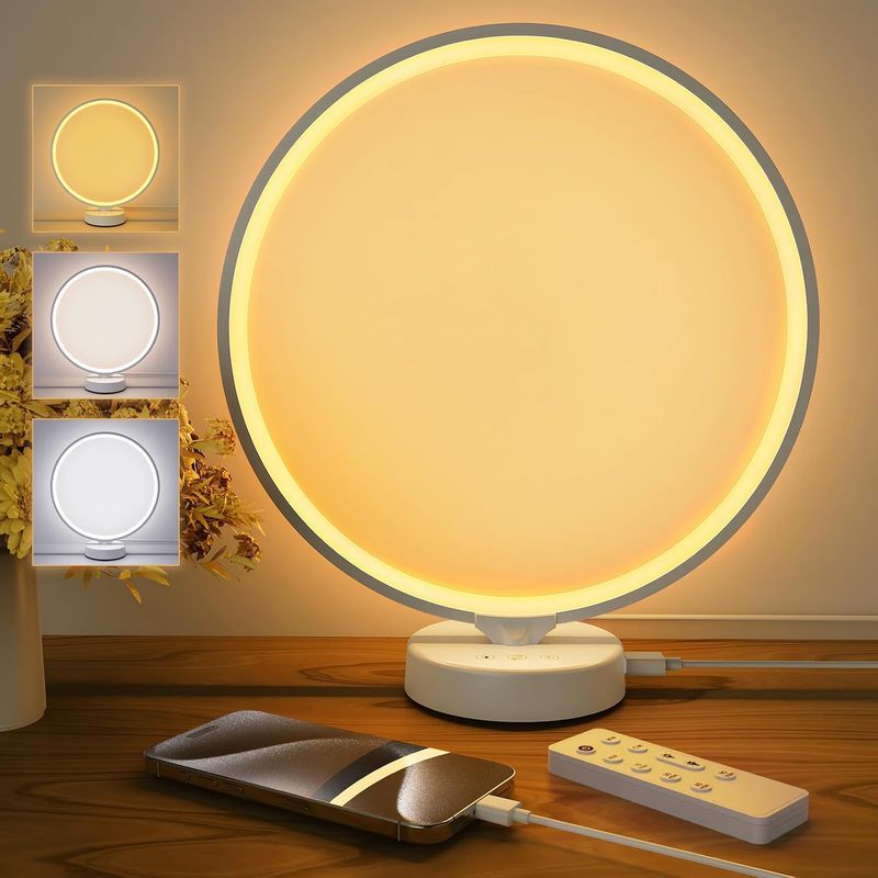 Lâmpada Solar 10000 Lux Light Therapy Lamp , Sem UV Com Controle Remoto , 3 Temperaturas De Cor , 4 Níveis Brilhantes E