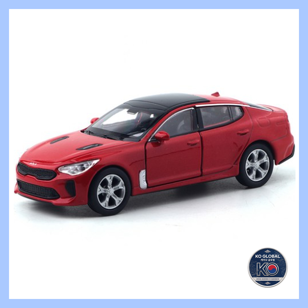 [Coréia] 🇰🇷 Kia Stinger Sports Sedan Diecast Mini Car 1 : 38 (Vermelho/Branco)/Pull-Back Action Model Toy