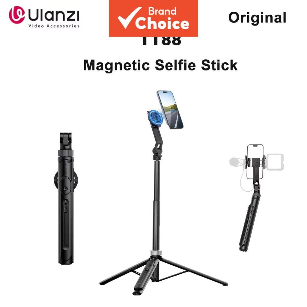 Ulanzi TT88 MagSafe Suporte de Tripé Magnético para Selfie para iPhone, Criação de Conteúdo, Tiro de Produto e Gravação