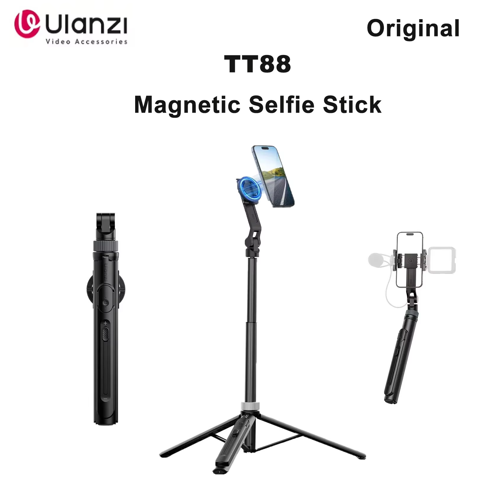 Suporte de Montagem Magnética Ulanzi TT88 MagSafe para Tripé de Selfie, ideal para transmissões ao vivo, criação de