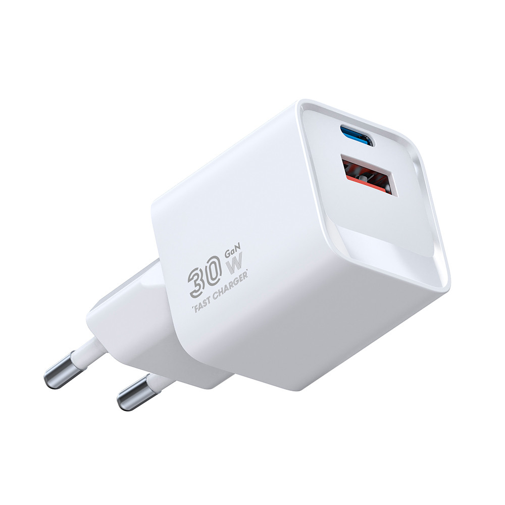 Carregador De Parede Life GaN 33W USB-C e USB-A Rápido