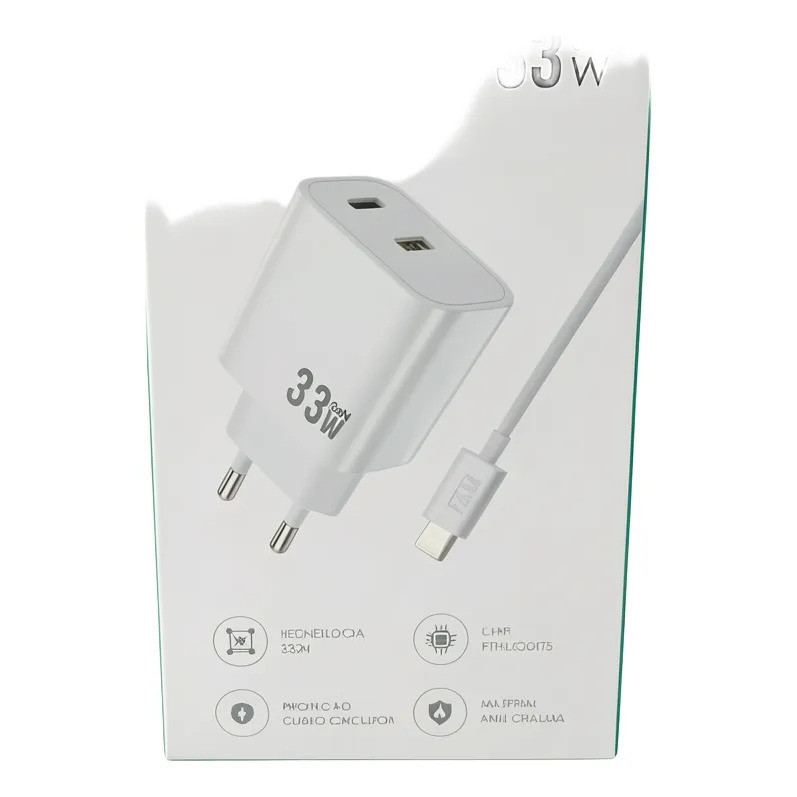 Fonte Carregador Fam 33w Gan Pd Turbo Para iPhone Fkt-pd375