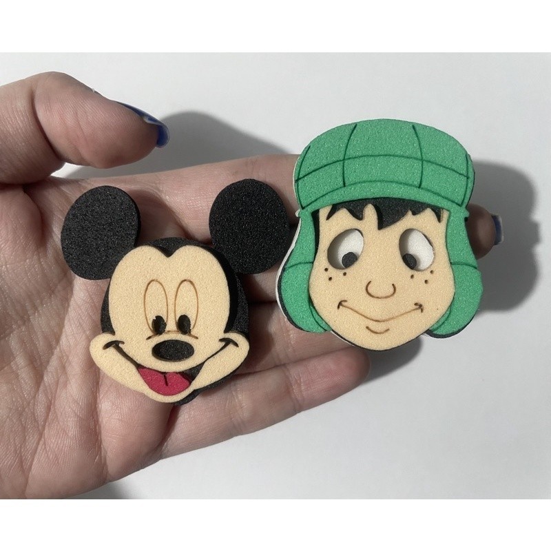 50 Apliques em Eva (chaves rosto e Mickey rosto)