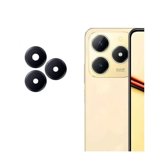 Lente Vidro Da Câmera Para Real me Poco C61 C63 - 1 kits 3 Lentes