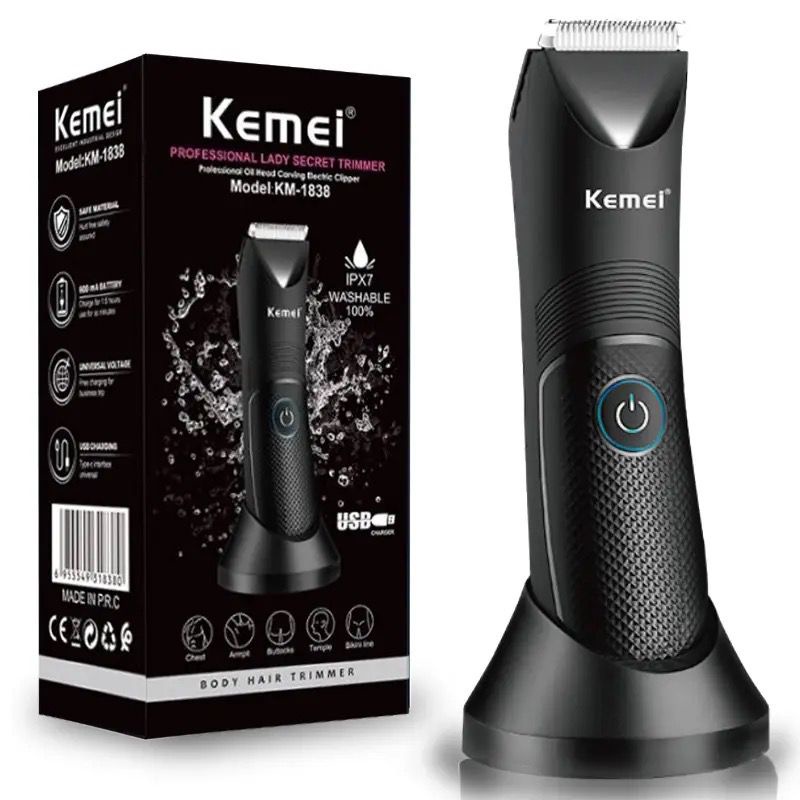 Maquina Kmei A prova de agua km-1838 Aparador de Pelo Corp