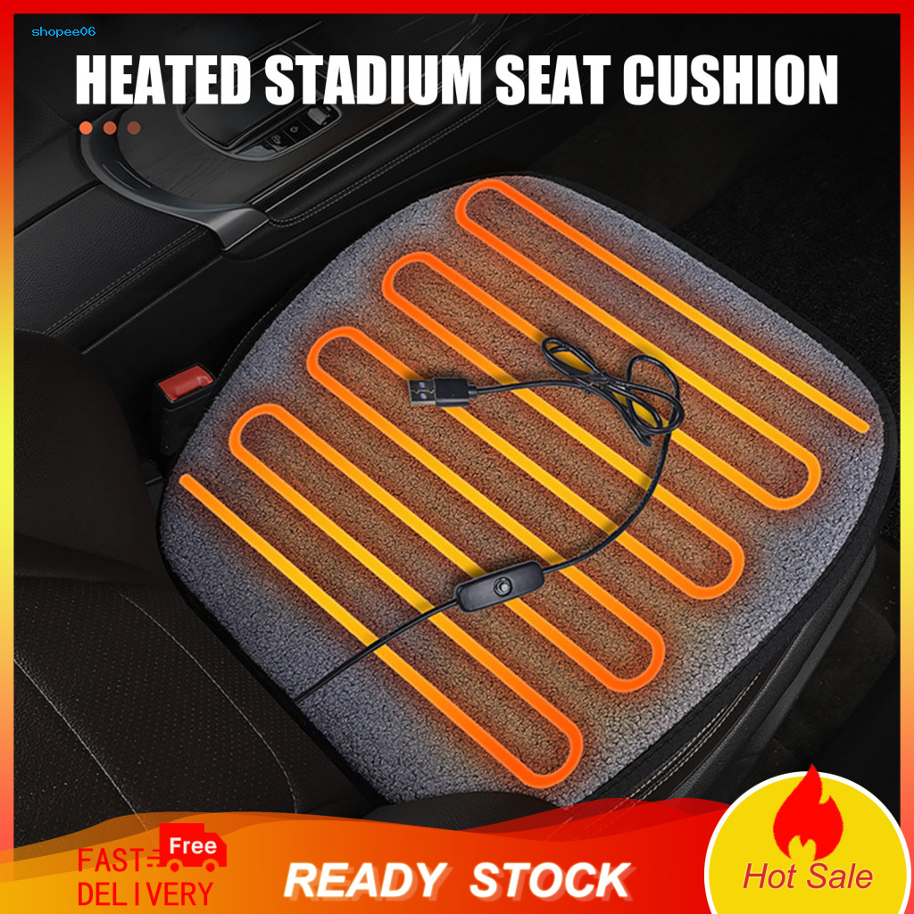 Usb Seat Cover Portable Car Cushion Anti-slip Warm Chair Pad for Winter Drives Office Home Outdoor Use Comfortable Elect