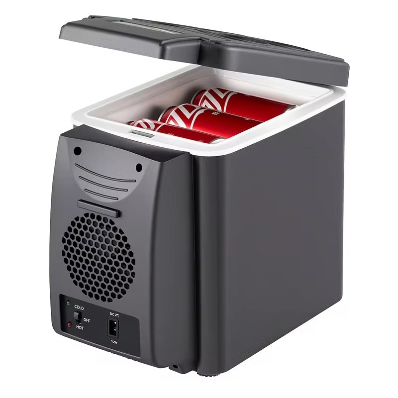 6L Portable Car Mini Fridge, Cooler & Warmer, 12V/24V/220V, Dual Use for Vehicle and Home, Electric Ice Box