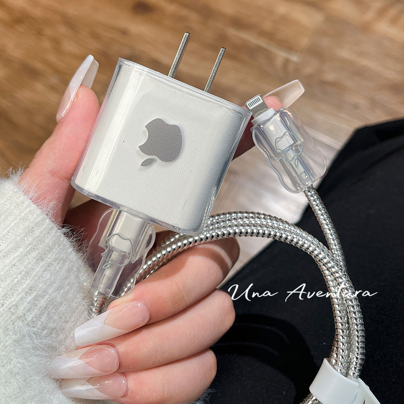 Adequado para Apple 16 carregador capa protetora iPhone15pro cabo de dados corda protetora 20W cabeça de carregamento rá