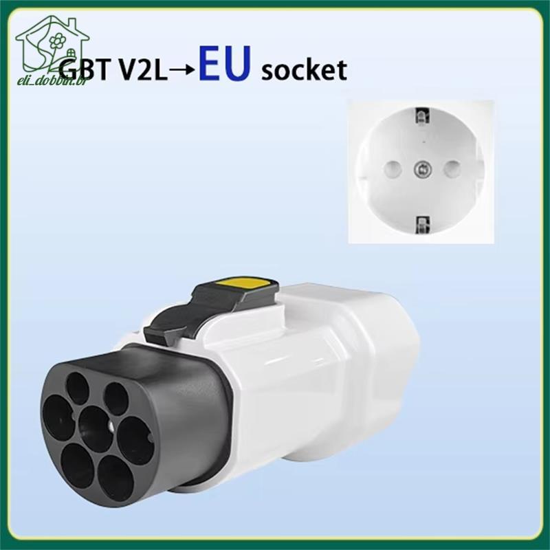 Adaptador De Carro Plug EVqiaoyi GBT V2L Descarga Para 16A 220V Tomada Ue ZEEKR Li Auto EV