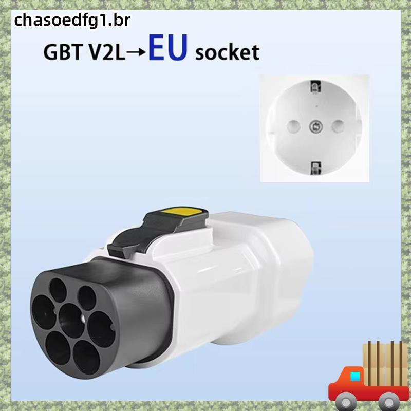 Adaptador De Descarga GBT V2L Plugue Ue Tomada Para