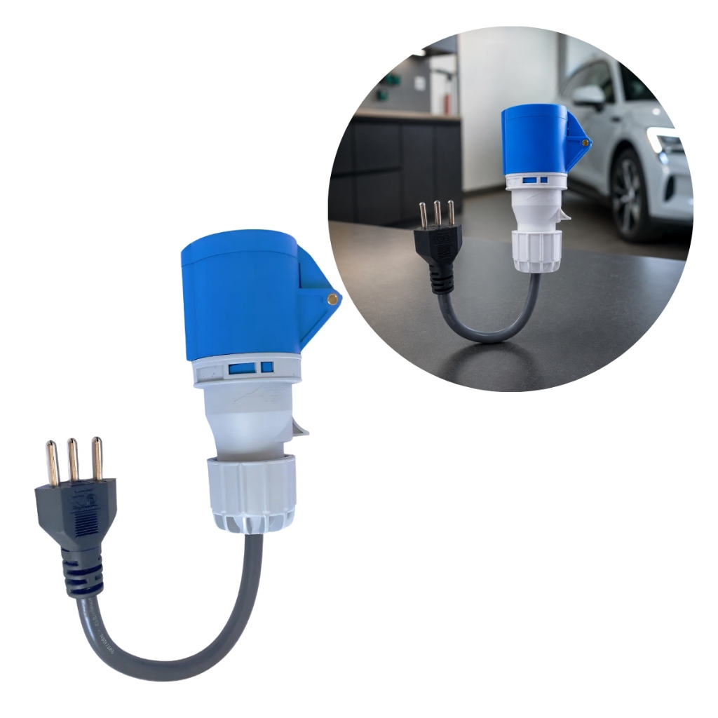 Adaptador Tomada 32A Para 10A Carregador Carro Elétrico EV