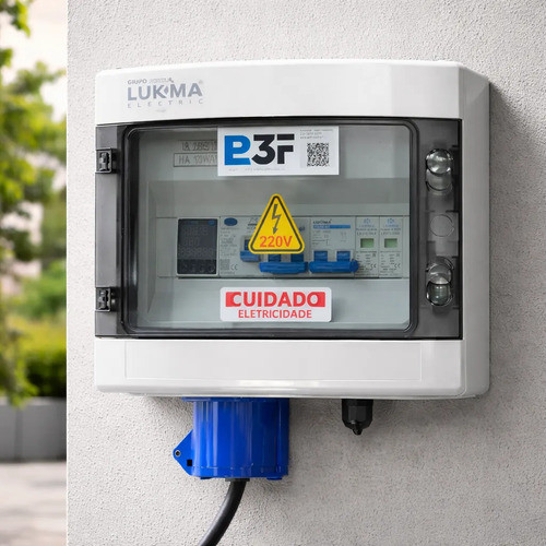 Quadro Proteção Carregador Veicular Carro Elétrico 8kw 32A + Wi-fi