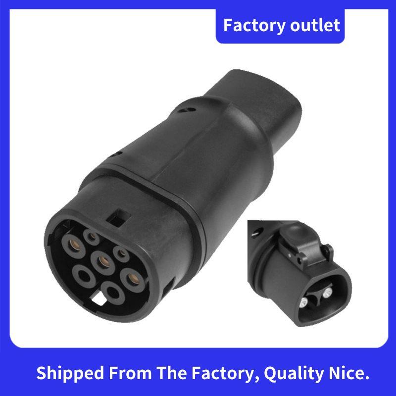 Para Tipo 2 Adaptador EV Conector 32A 24V Carregador Elétrico De Carregamento Rápido Conectar Plugue