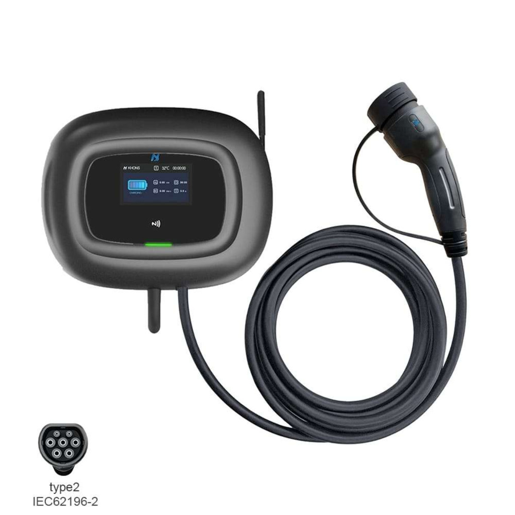Carregador Elétrico De Parede 7,4KW Tipo2 Plugue 32A - Khons
