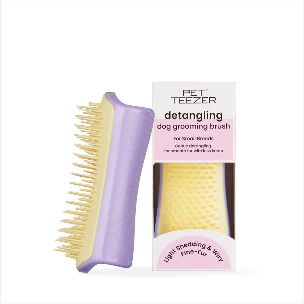Escova para Cachorro Pequeno e Filhote Pet Teezer Detangling Pequena Tangle Teezer Desembaraçadora sem Puxar Lilás