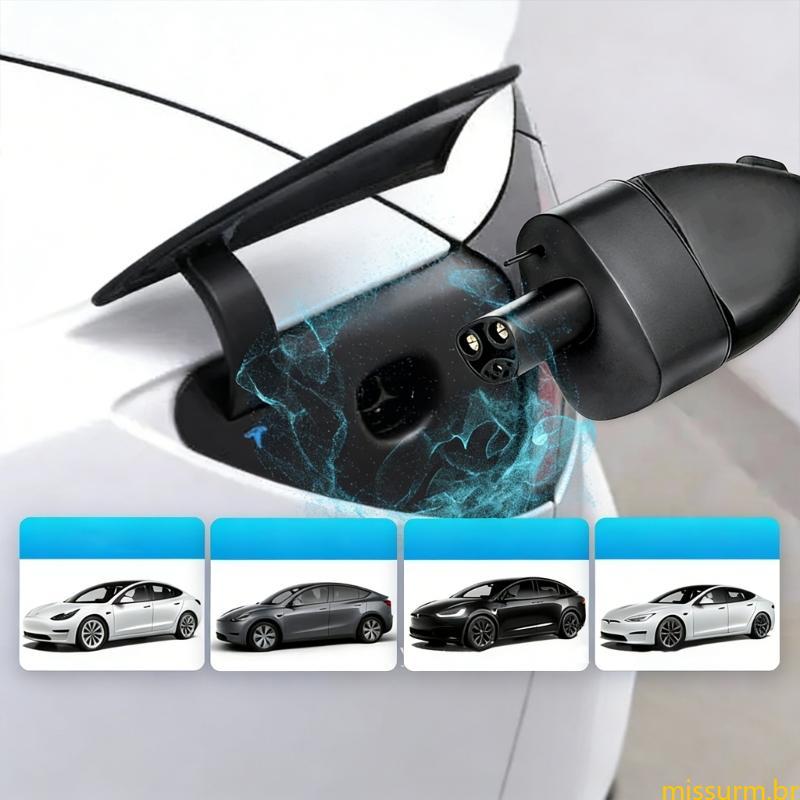 Melhor Adaptador De Carregadores CCS1 Para NACS Com Suporte Conversor De Estação De Carregamento De Veículos Elétricos R