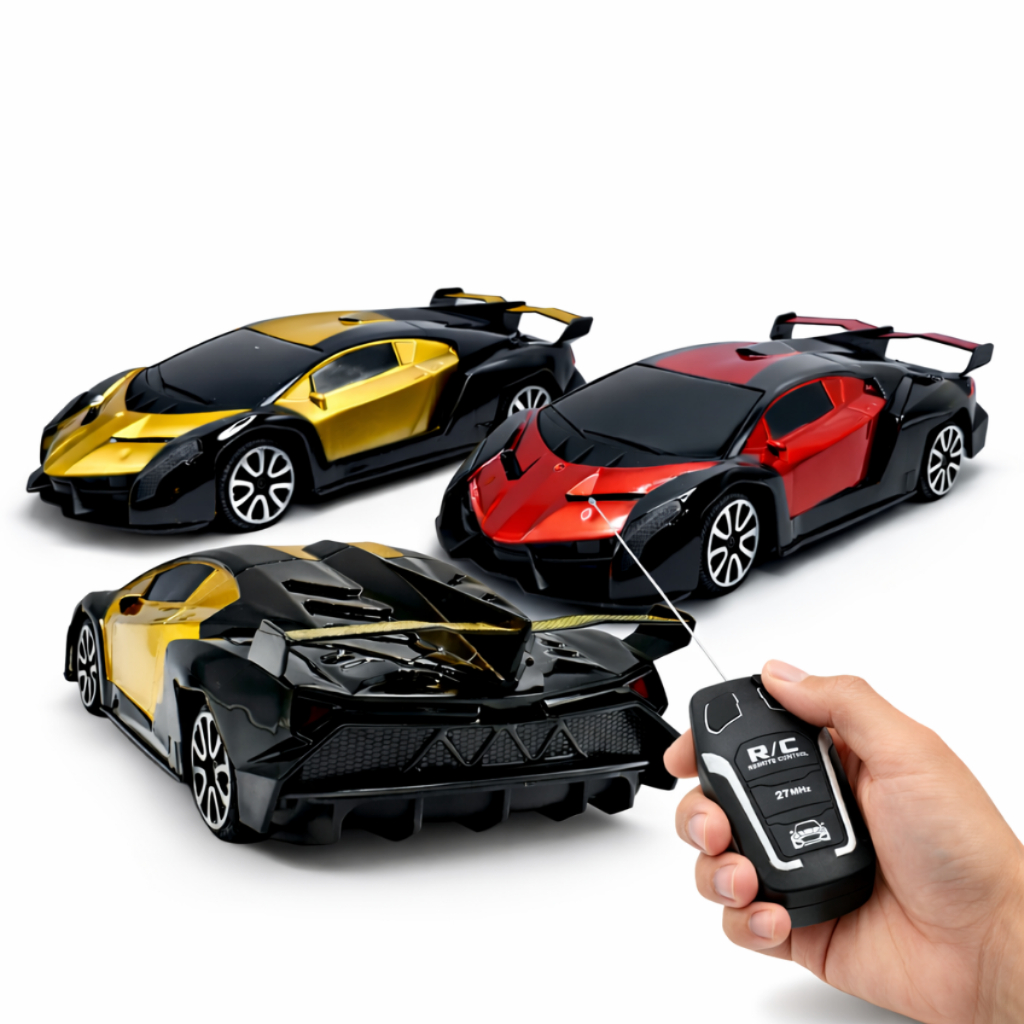 Carro Controle Remoto Racing 3 Funções 27MHz Sport Car Infantil Alta Velocidade Design Esportivo Brinquedo