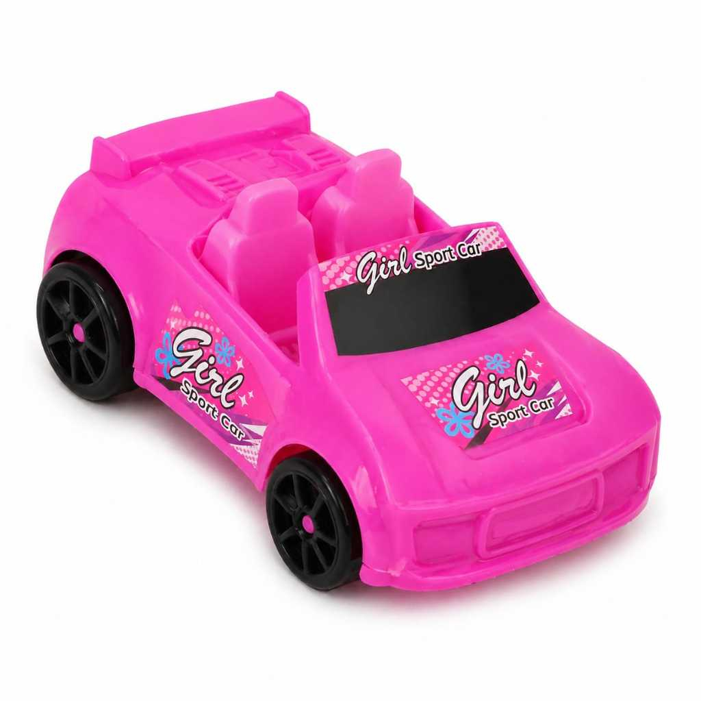 Brinquedo Carrinho Esportivo Rosa Infantil Girl Sport Car com Rodas Livres, Bancos Duplos e Design Divertido para Menina