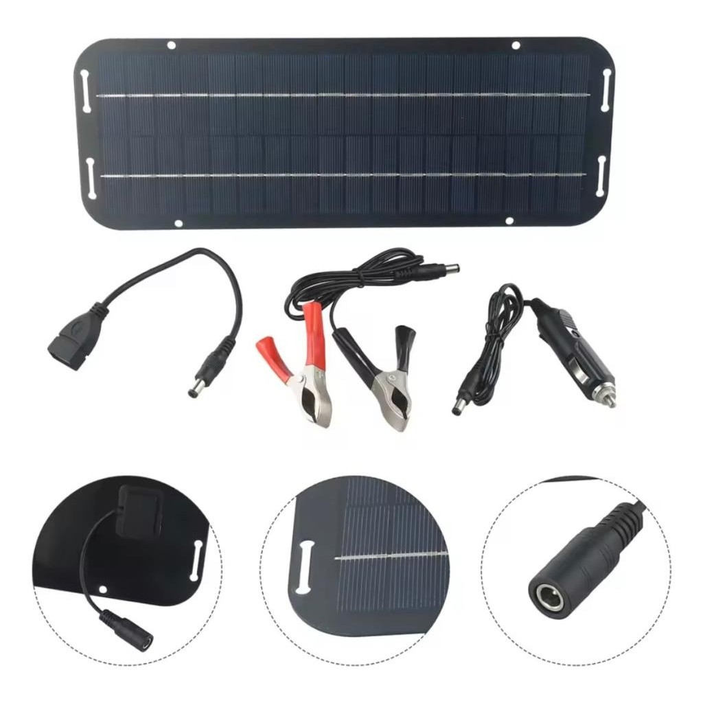 Carregador De Painéis Solares 12v 60w Car Kick Scooter Porta
