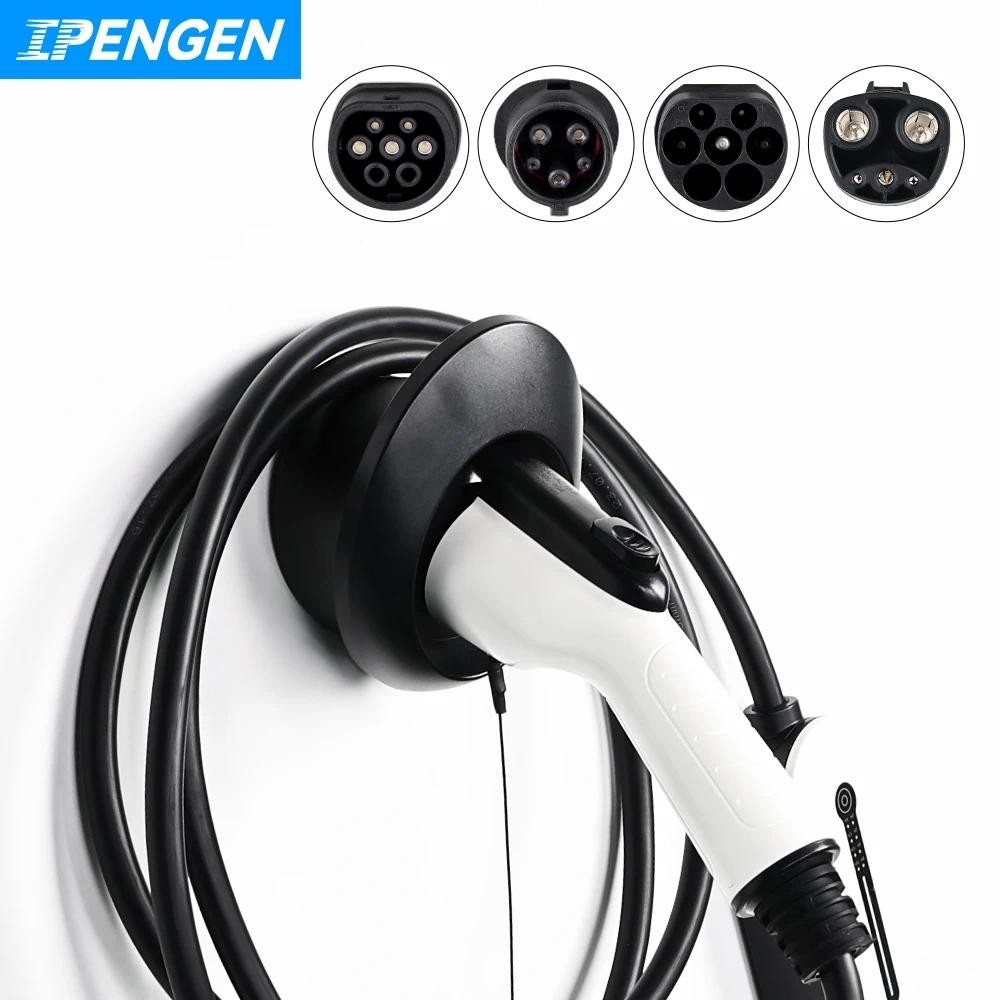 IPENGEN EV Carregador Arma Coldre Doca Para Veículo Elétrico Type2 Type1 GBT Tesla Pistola De Carregamento Proteção Extr