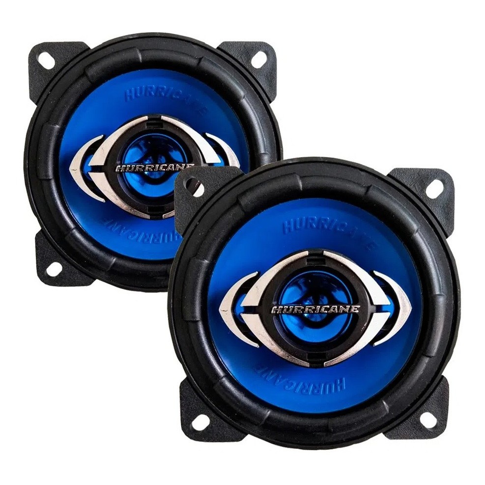 Par de Alto Falante Quadriaxial 4 Polegadas 110w Rms Original Hurricane Som automotivo