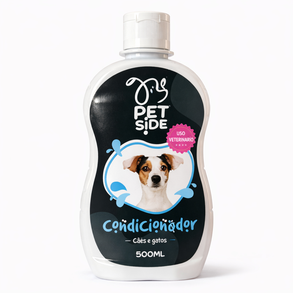 Condicionador Para Cães e Gatos 500ml Hidrata Desembaraça Maciez Brilho aos Pêlos Banho Petshop