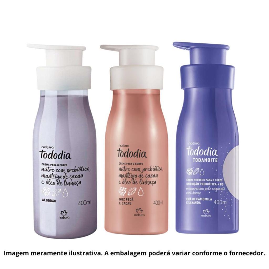 3 Hidratantes Tododia Natura – Kit Corporal com Embalagens de 400ml