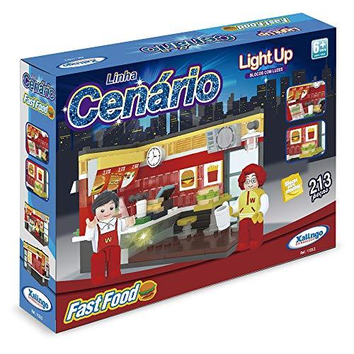 Blocos de montar Cenário Light Up Fast Food 213 peças - Xalingo