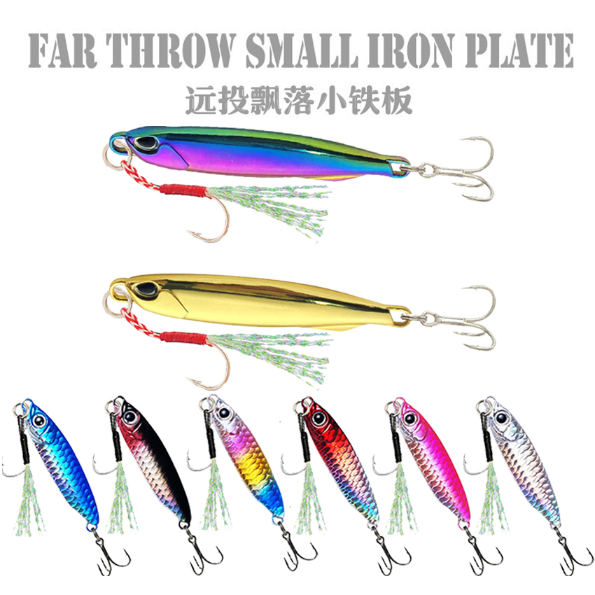 Iscas De Pesca A Laser De Metal Colorido Lure7g/10g/15g/20g Isca Com Anzol Spinner Colher/Light Jig Fast Slow Cast Spoon