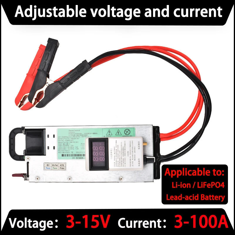 Lifepo4/Carregador De Bateria De Lítio 12V 60A 100A Solar Tensão De Corrente Ajustável Para Carregadores Universais 14.6