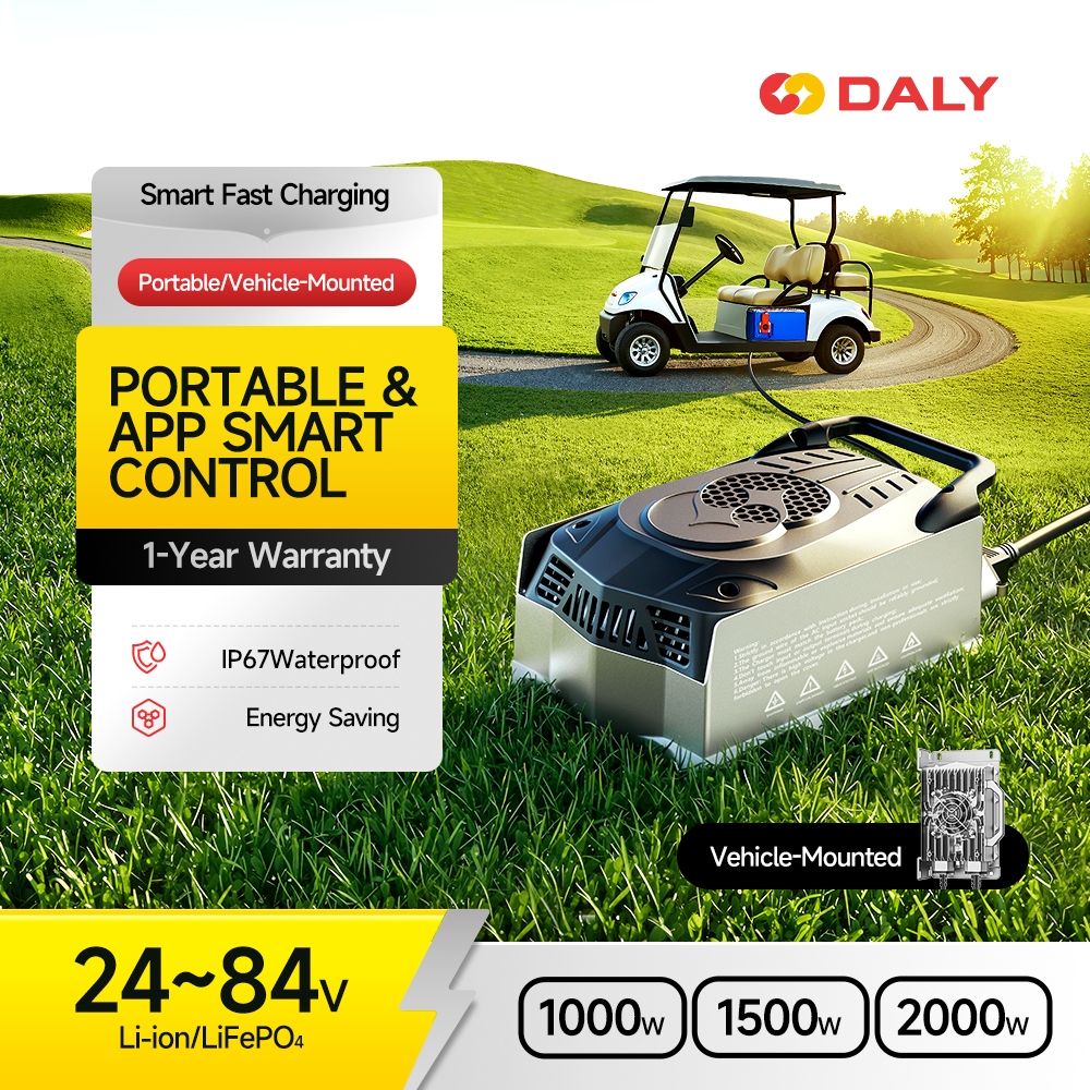 DALY Carregador De Bateria Portátil/Montado Em Carro 1000W Li-Ion Lifepo4 Com Entrada/Saída 24V-84V Para Scooters , Uso