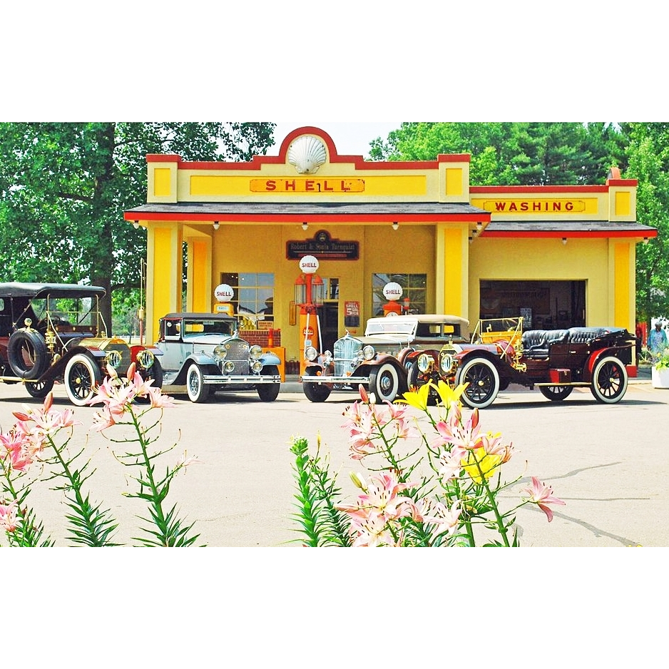 Pôster Retrô -    Shell Old Gas Station - Decora    -   33 Cm X 48 Cm